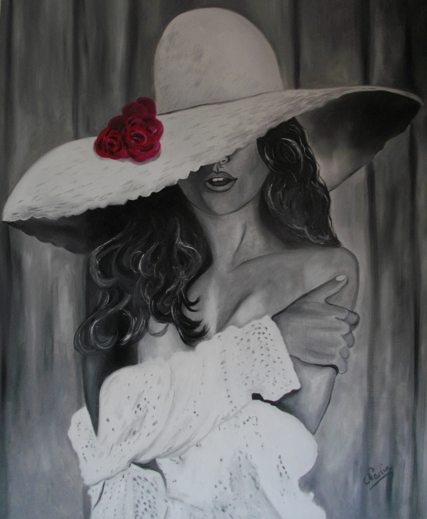 La femme au chapeau blanc